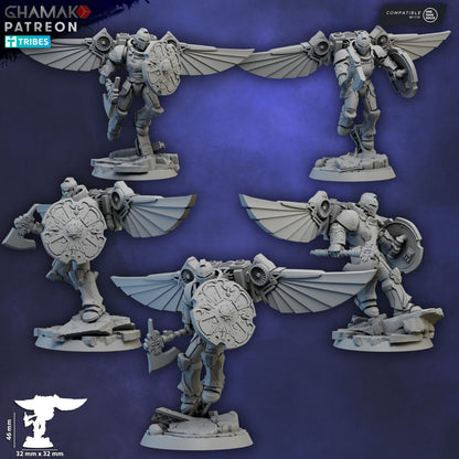 Crimson Knights Shield Assault Militum, proxy miniature, weapons, 28mm heroic scale unpainted resin