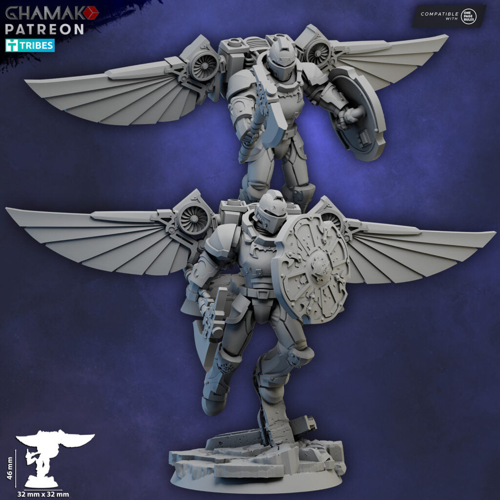 Crimson Knights Shield Assault Militum, proxy miniature, weapons, 28mm heroic scale unpainted resin, view 4