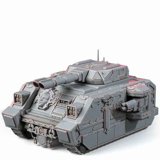 Crimson Knights Tactical Tank, proxy miniature, 28mm heroic scale unpainted resin
