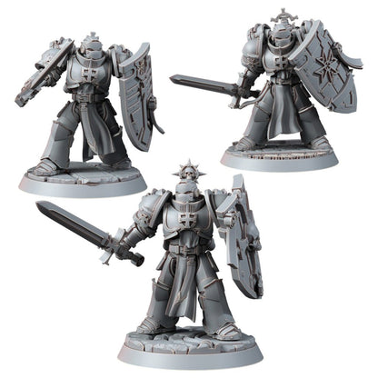 Crusader Knights Sanctified Crusaders, proxy miniature, terrain, 28mm heroic scale unpainted resin