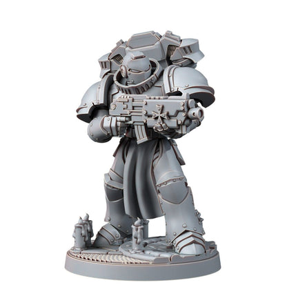 Crusader Knights Temple Militum (10 Units), proxy miniature, squad, 28mm heroic scale unpainted resin, view 5