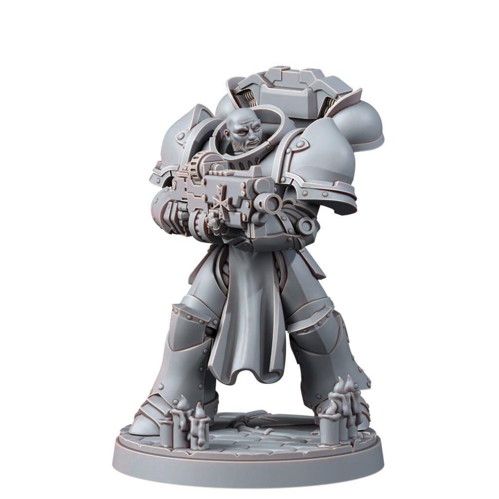 Crusader Knights Temple Militum (10 Units), proxy miniature, squad, 28mm heroic scale unpainted resin, view 7