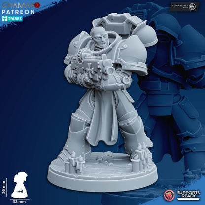 Crusader Knights Temple Militum (10 Units), proxy miniature, squad, 28mm heroic scale unpainted resin, view 8