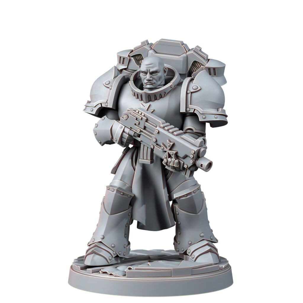 Crusader Knights Temple Militum (10 Units), proxy miniature, squad, 28mm heroic scale unpainted resin, view 9
