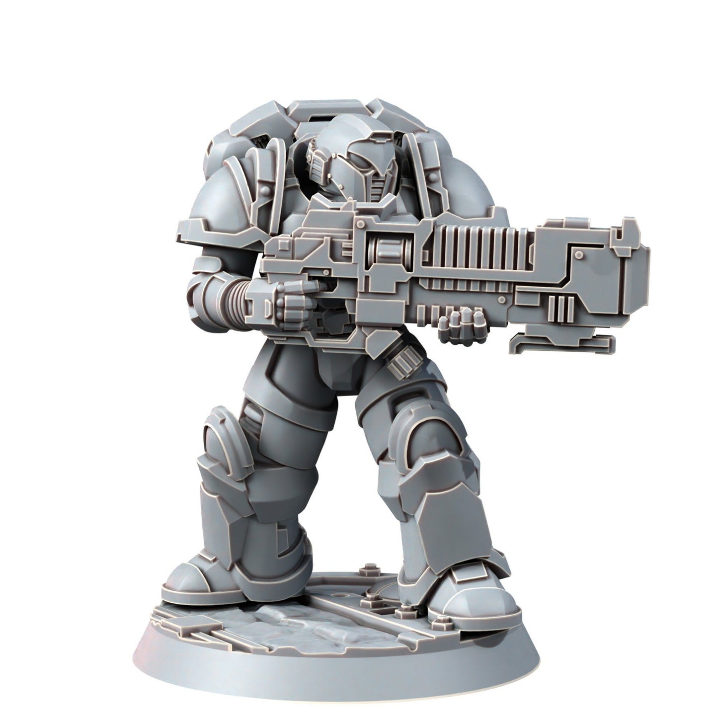 Space Knights Assault Plasma Devastator (10 Units), proxy miniature, squad, 28mm heroic scale unpainted resin, view 5