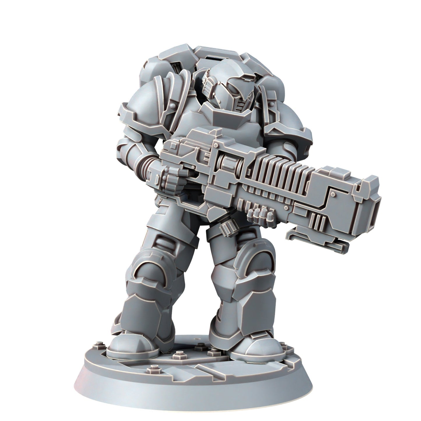 Space Knights Assault Plasma Devastator (10 Units), proxy miniature, squad, 28mm heroic scale unpainted resin, view 6
