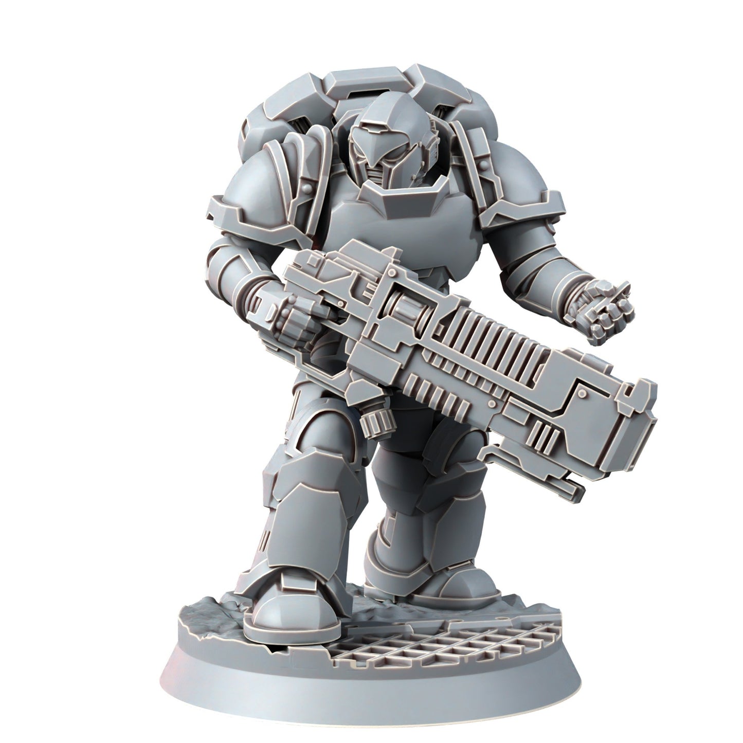 Space Knights Assault Plasma Devastator (10 Units), proxy miniature, squad, 28mm heroic scale unpainted resin, view 7