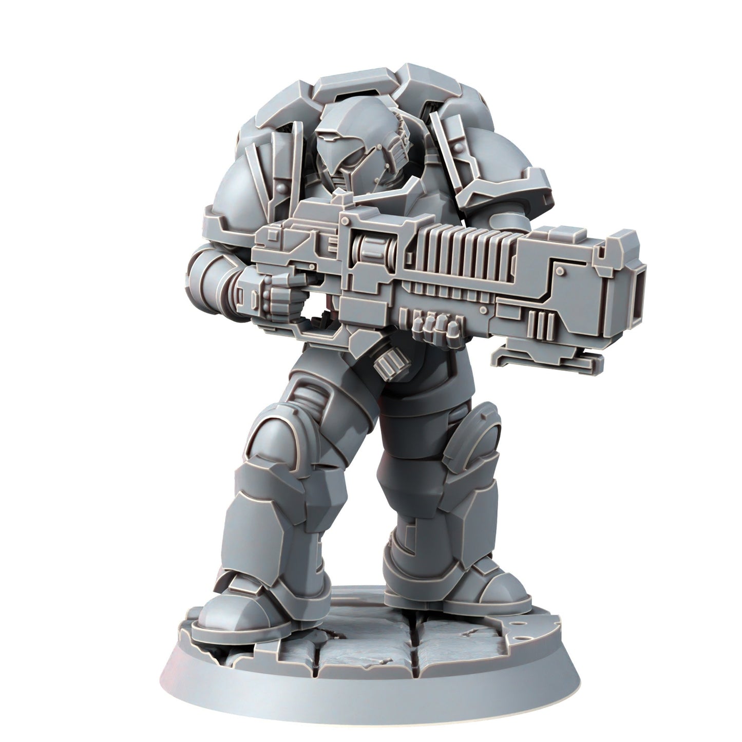 Space Knights Assault Plasma Devastator (10 Units), proxy miniature, squad, 28mm heroic scale unpainted resin, view 8