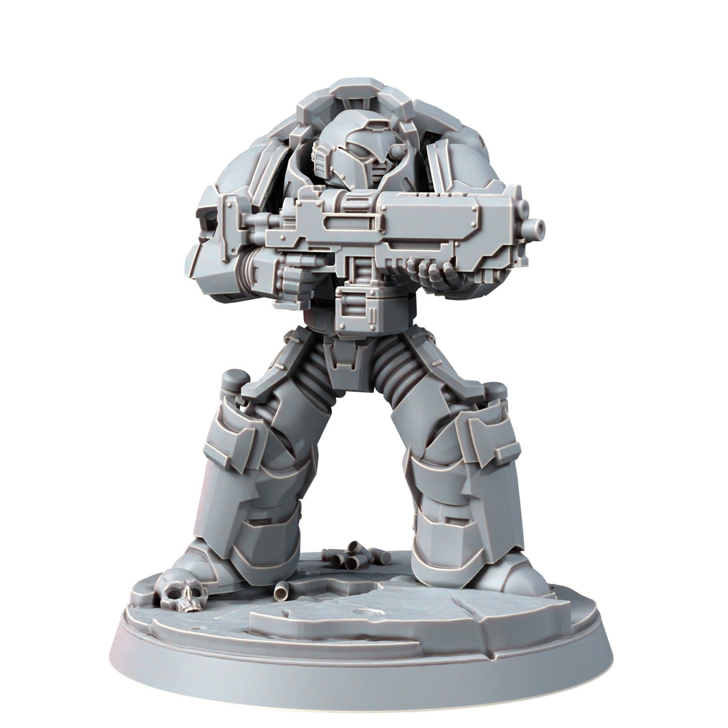 Space Knights Imperators Heavy Militum Bolter (5 Units), proxy miniature, squad, 28mm heroic scale unpainted resin, view 5
