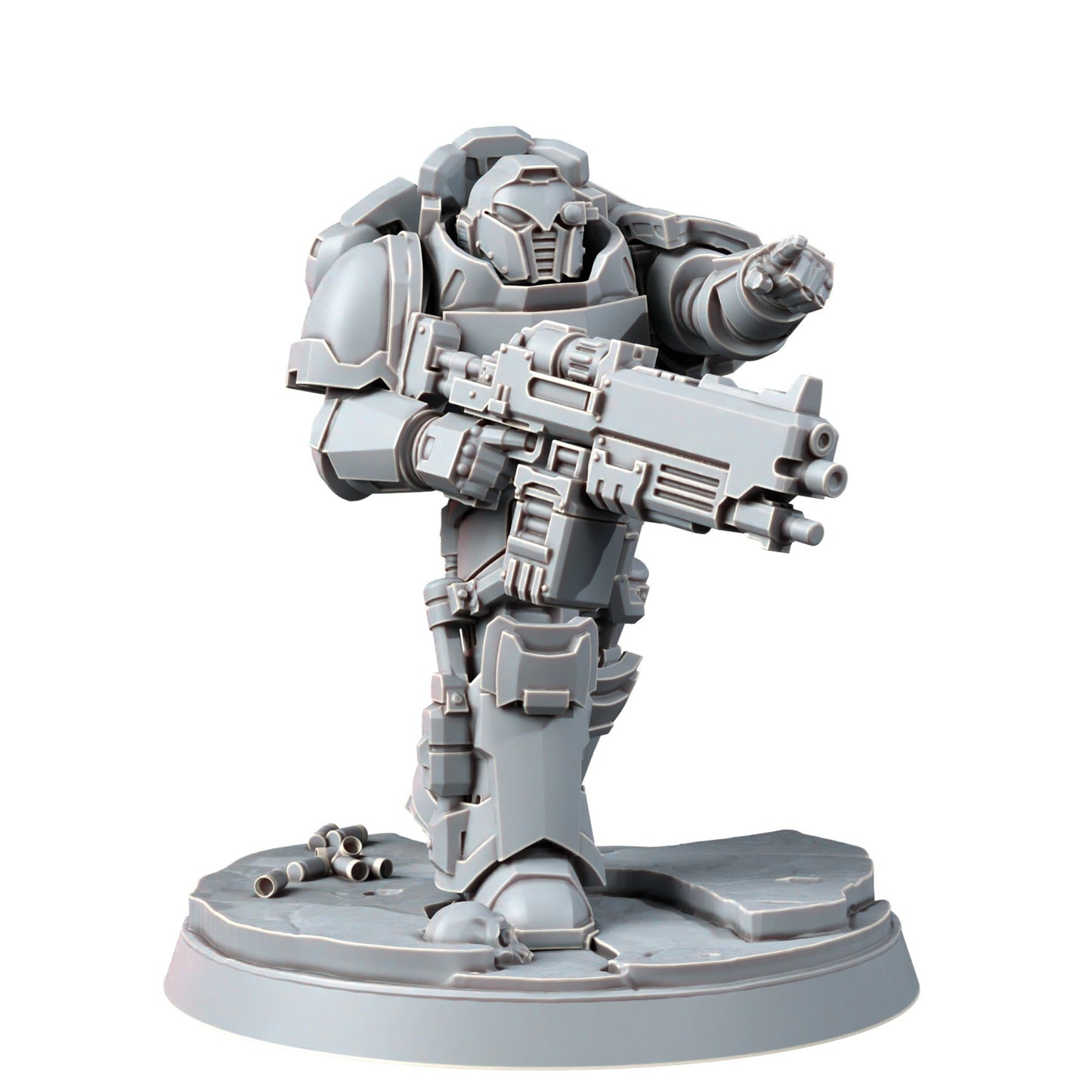 Space Knights Imperators Heavy Militum Executor (5 Units), proxy miniature, squad, 28mm heroic scale unpainted resin, view 3
