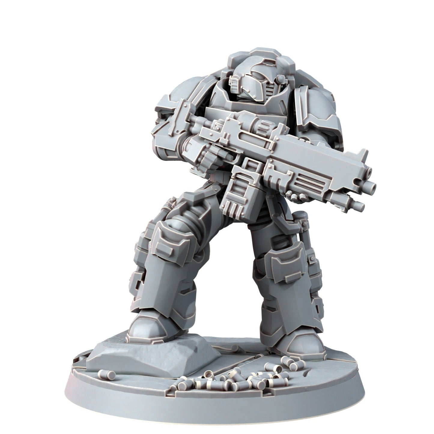 Space Knights Imperators Heavy Militum Executor (5 Units), proxy miniature, squad, 28mm heroic scale unpainted resin, view 5