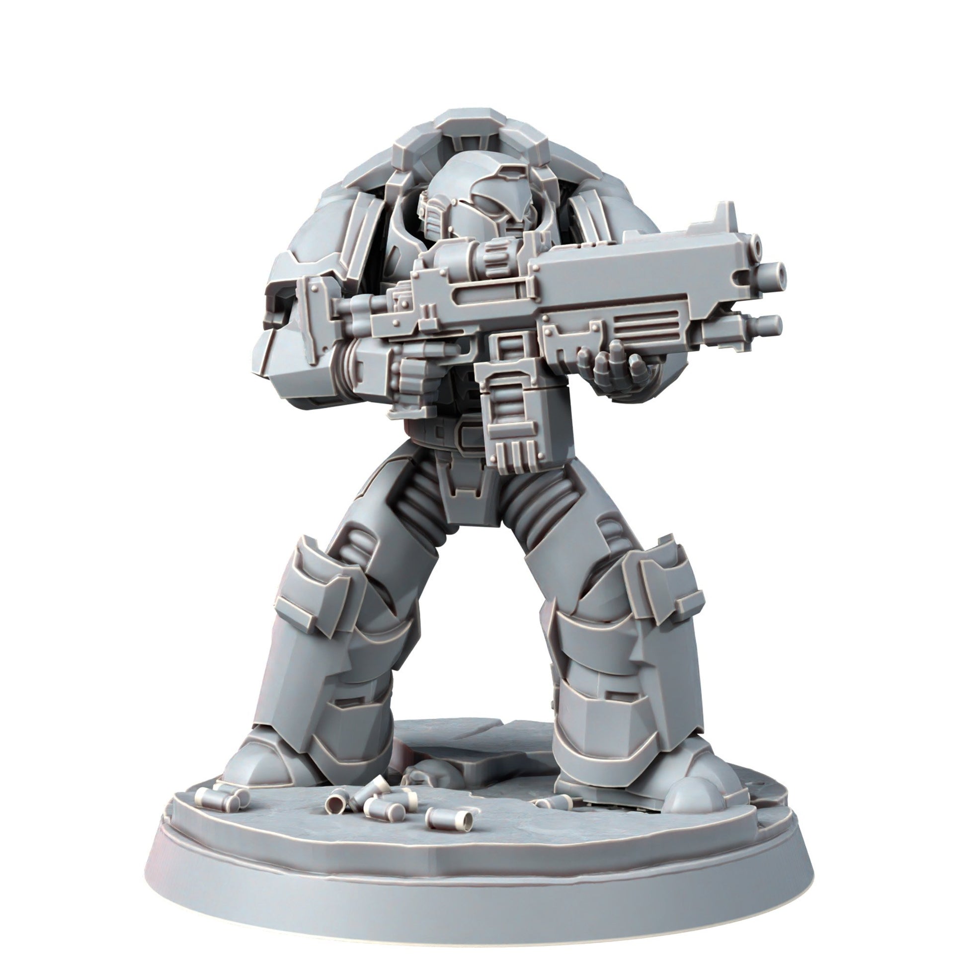 Space Knights Imperators Heavy Militum Executor (5 Units), proxy miniature, squad, 28mm heroic scale unpainted resin, view 6