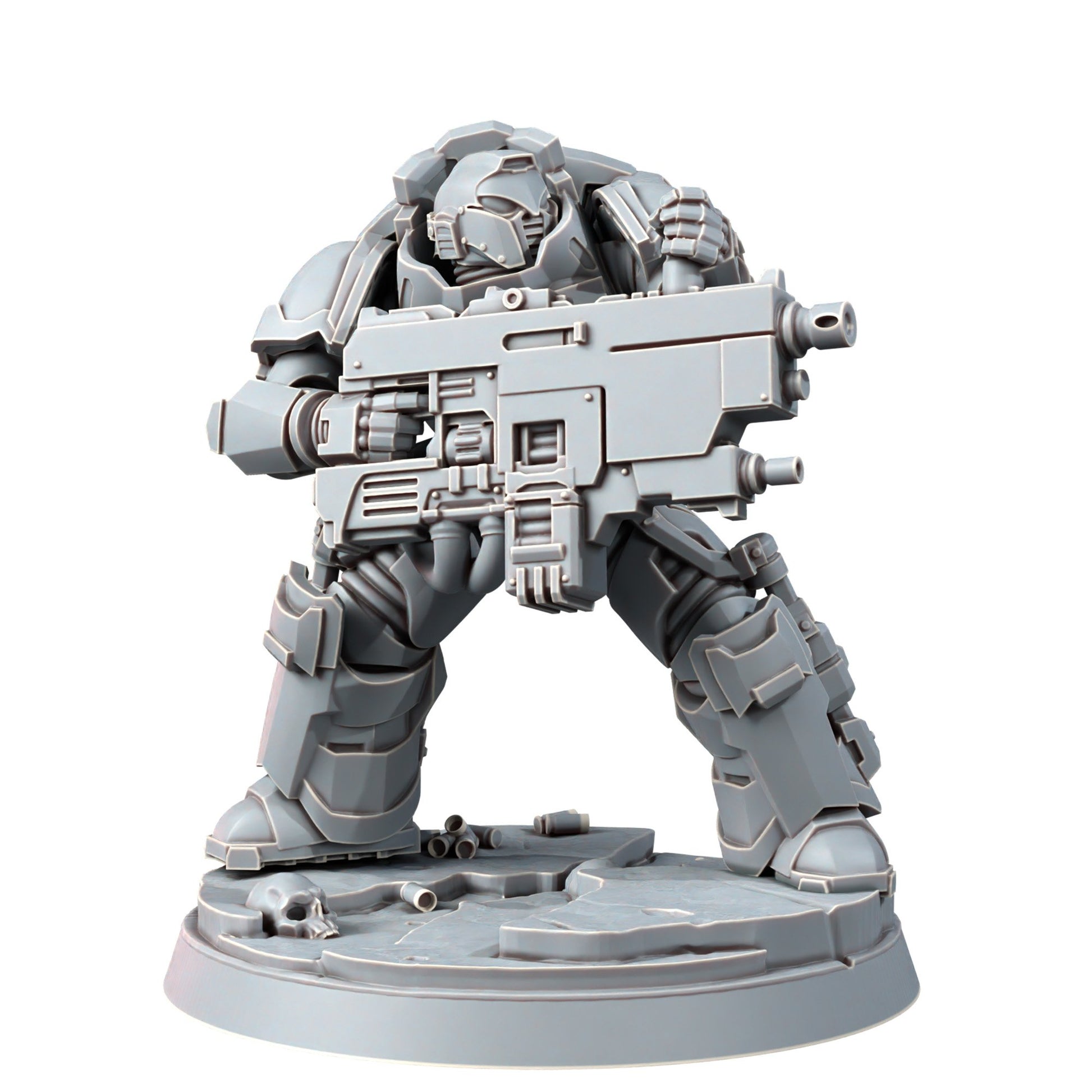 Space Knights Imperators Heavy Militum Executor (5 Units), proxy miniature, squad, 28mm heroic scale unpainted resin, view 7
