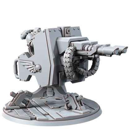 Space Knights Tarantula Platform, proxy miniature, 28mm heroic scale unpainted resin, view 2