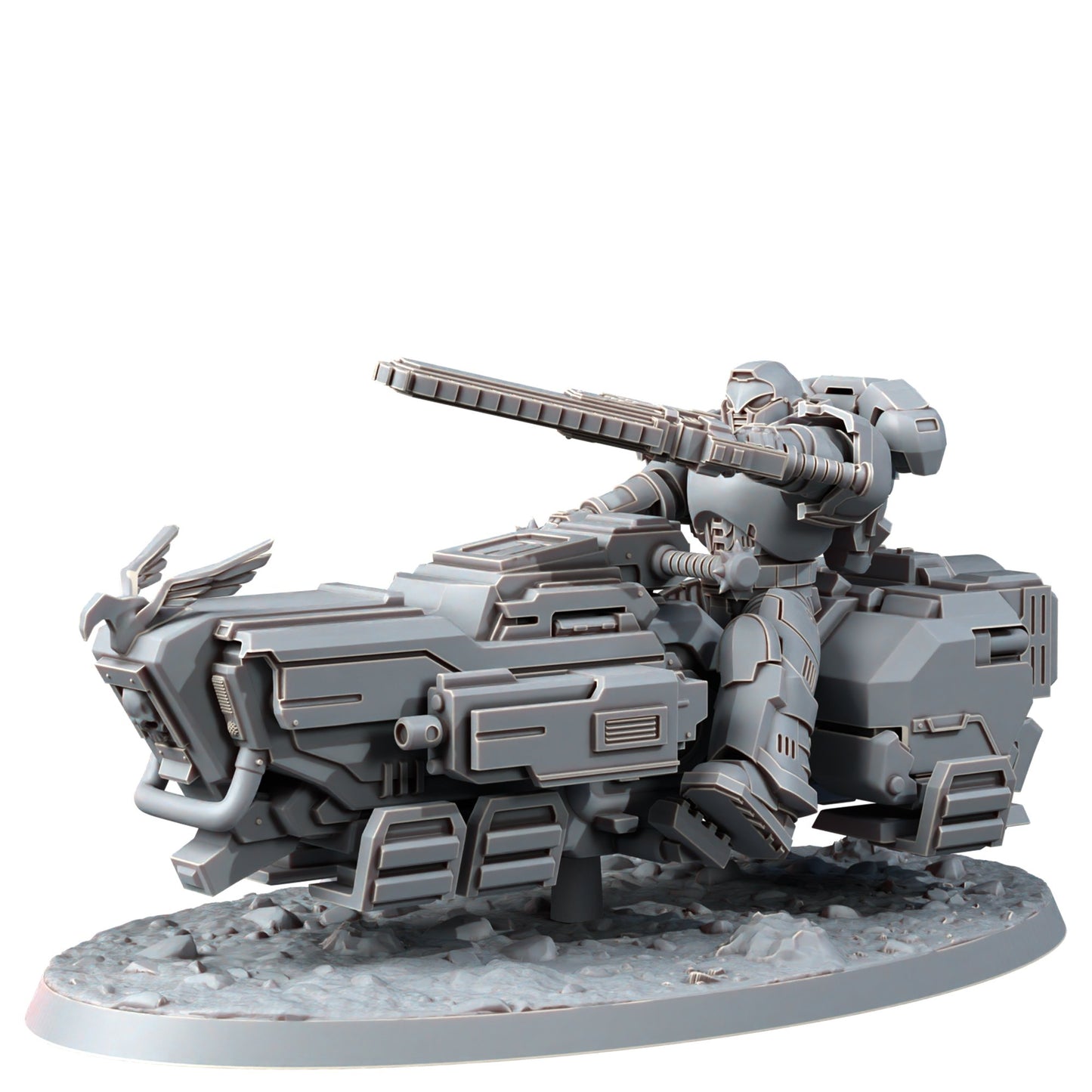 Space Knights War Bike Squadron On A-Gravs (3 Units), proxy miniature, 28mm heroic scale unpainted resin, view 3