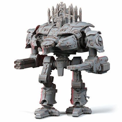 Titans Imperial Templar Conqueror Titan, proxy miniature, walker, 28mm heroic scale unpainted resin