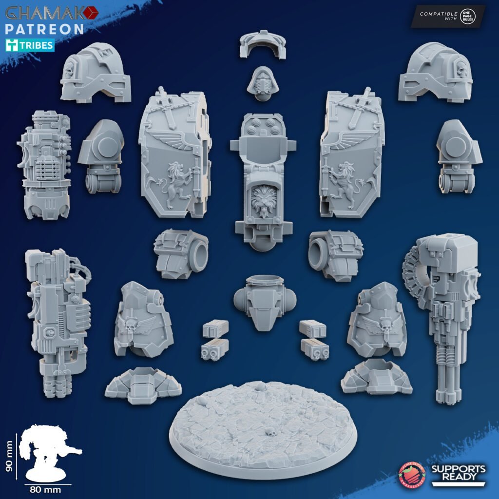Hooded Knights Ancient Dreadnought, proxy miniature, walker, 28mm heroic scale unpainted resin, view 3