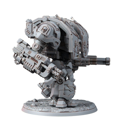 Hooded Knights Ancient Dreadnought, proxy miniature, walker, 28mm heroic scale unpainted resin, view 9