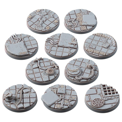 Hooded Knights Militum 32Mm Bases (10 Units), resin miniature bases, squad, 28mm heroic scale unpainted resin