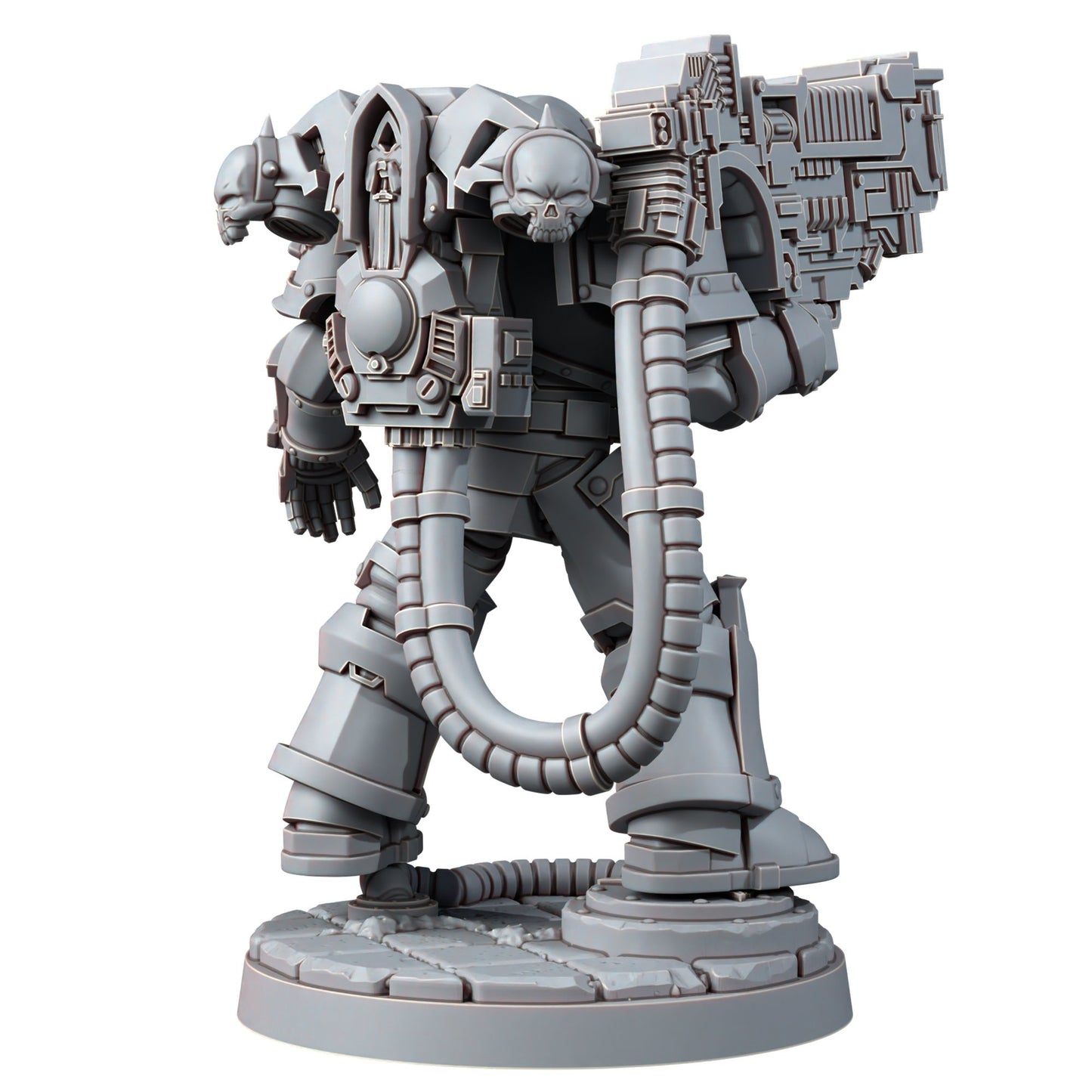 Hooded Knights Plasma Devastator (5 Units), proxy miniature, squad, 28mm heroic scale unpainted resin, view 3