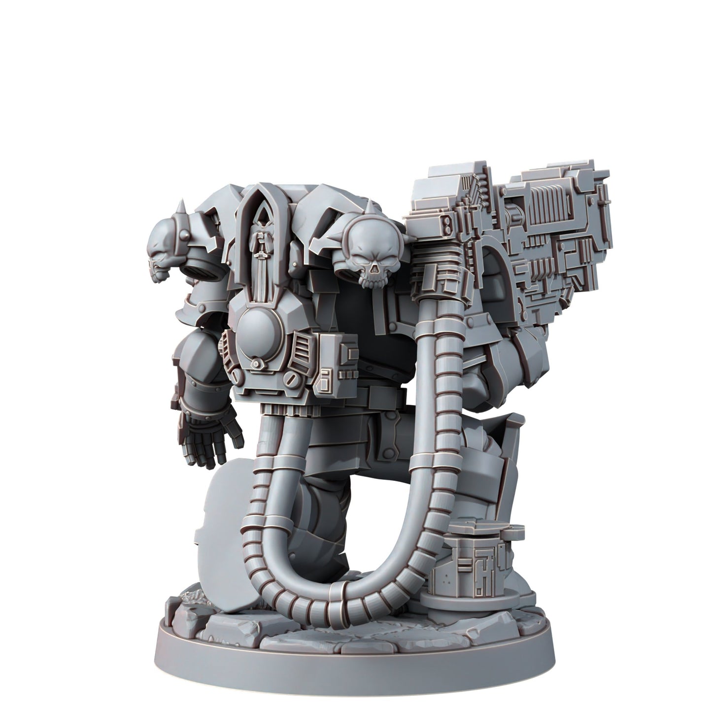 Hooded Knights Plasma Devastator (5 Units), proxy miniature, squad, 28mm heroic scale unpainted resin, view 5