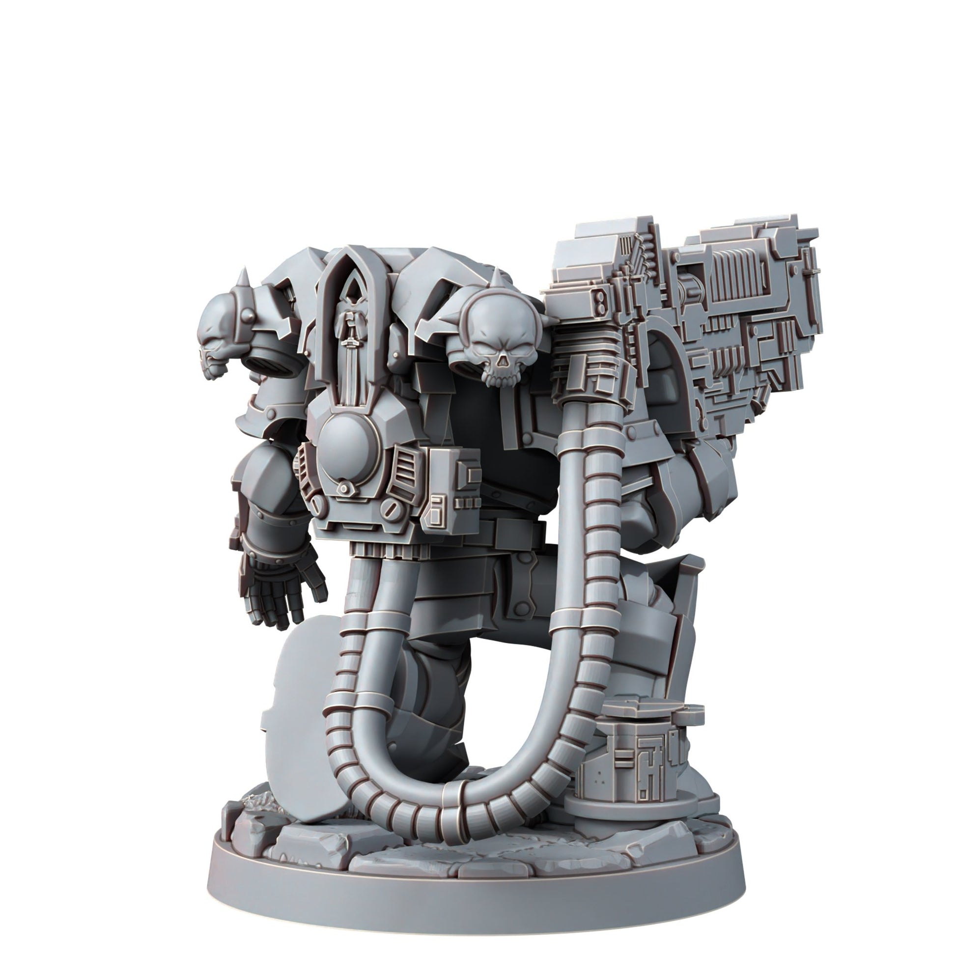 Hooded Knights Plasma Devastator (5 Units), proxy miniature, squad, 28mm heroic scale unpainted resin, view 5