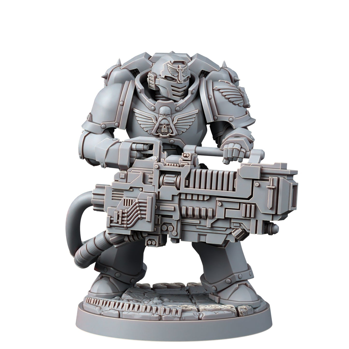 Hooded Knights Plasma Devastator (5 Units), proxy miniature, squad, 28mm heroic scale unpainted resin, view 6