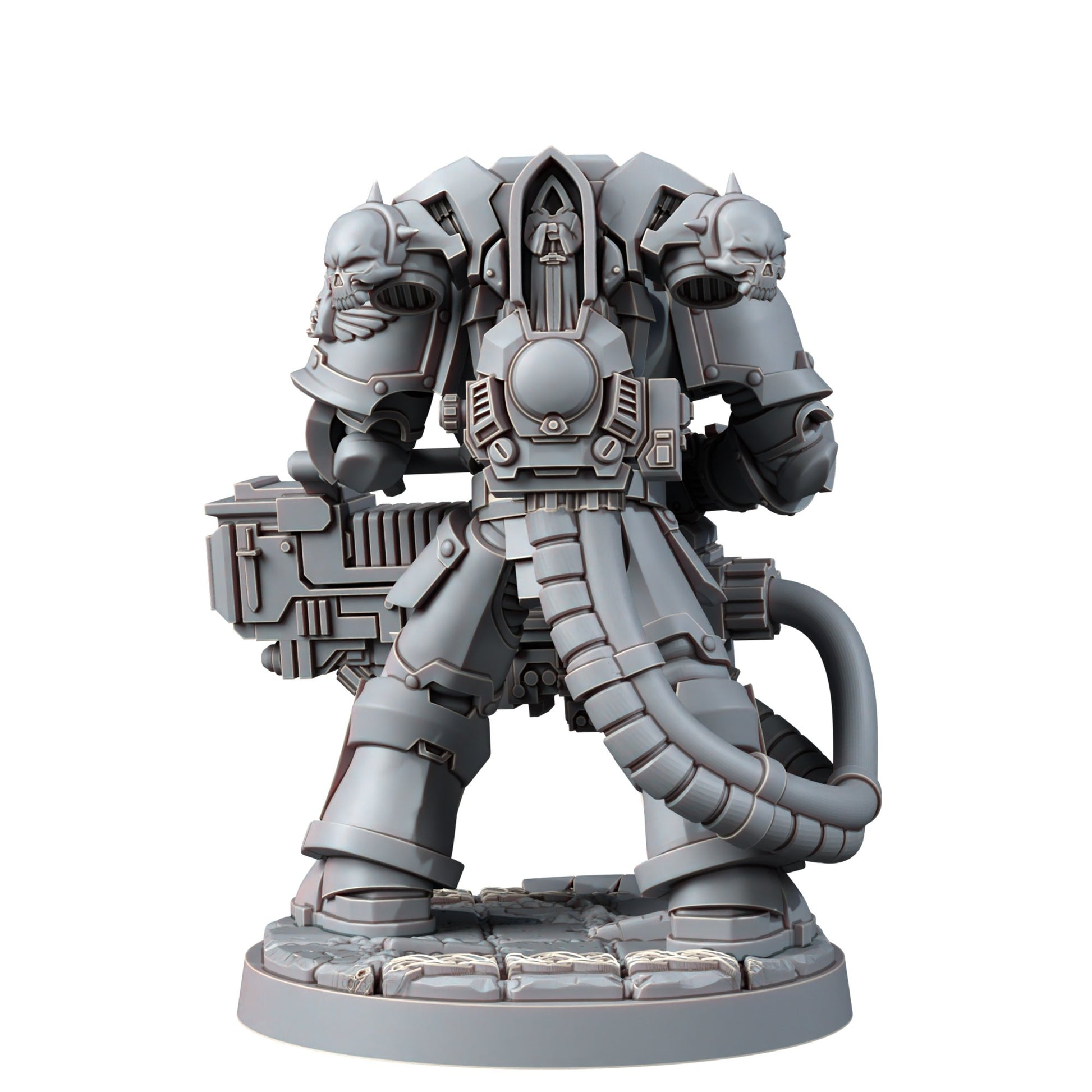 Hooded Knights Plasma Devastator (5 Units), proxy miniature, squad, 28mm heroic scale unpainted resin, view 7