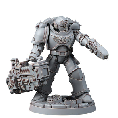 Hooded Knights Plasma Devastator (5 Units), proxy miniature, squad, 28mm heroic scale unpainted resin, view 8
