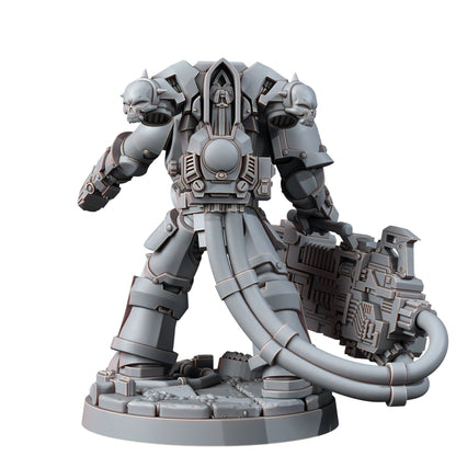 Hooded Knights Plasma Devastator (5 Units), proxy miniature, squad, 28mm heroic scale unpainted resin, view 9