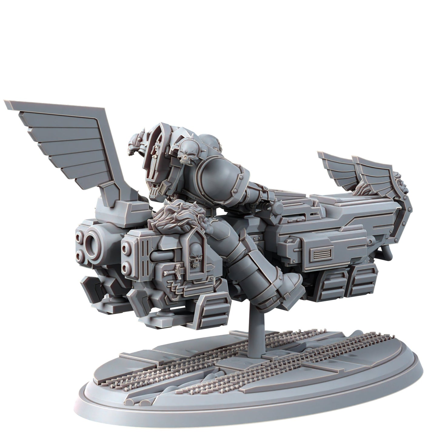 Hooded Knights Winged Lions A-Grav Bike, proxy miniature, vehicle, 28mm heroic scale unpainted resin, view 2