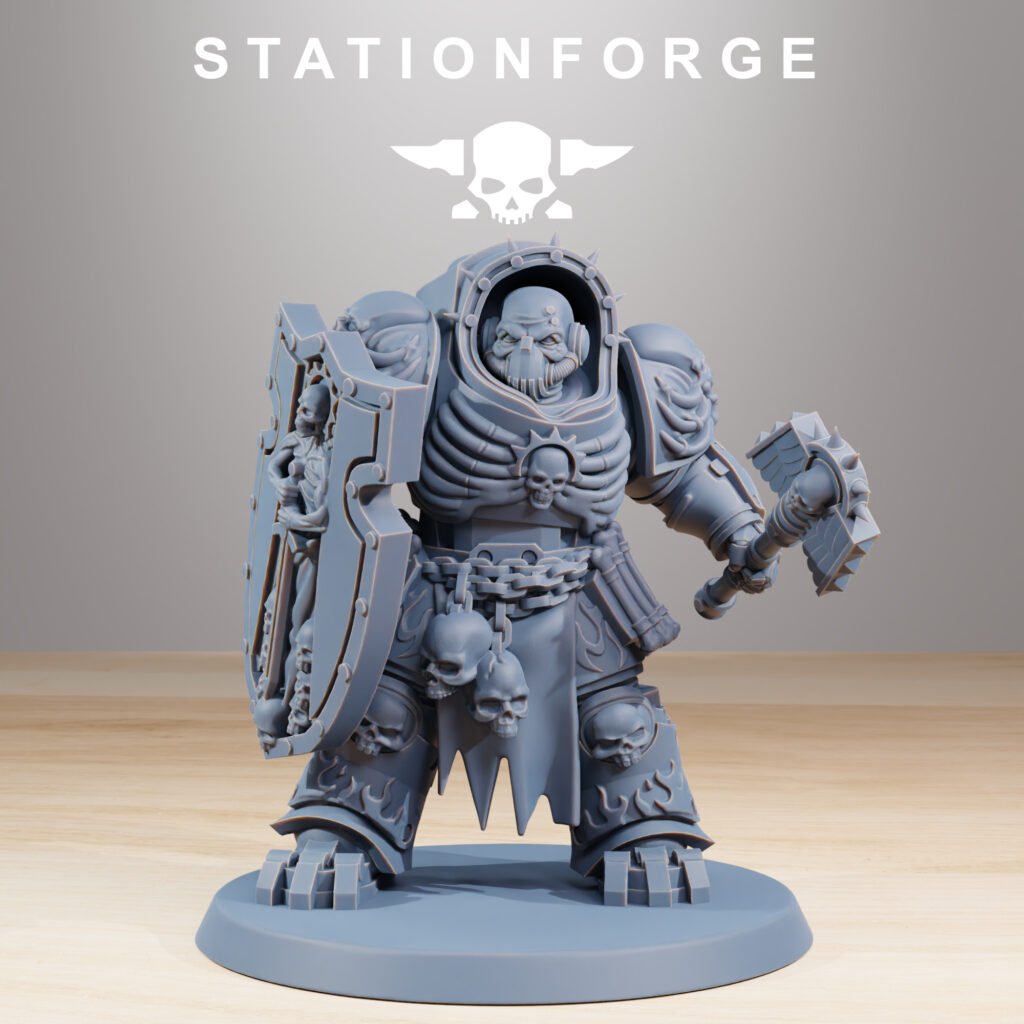 Space Knights Doom Reaper Vanguards (10 Units), proxy miniature, squad, 28mm heroic scale unpainted resin, view 2
