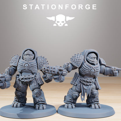 Space Knights Doom Reaper Vanguards (10 Units), proxy miniature, squad, 28mm heroic scale unpainted resin, view 4