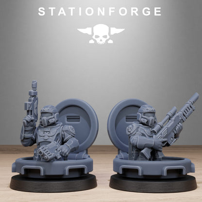 Imperial Army Tank Commanders, proxy miniature, 28mm heroic scale unpainted resin, view 3