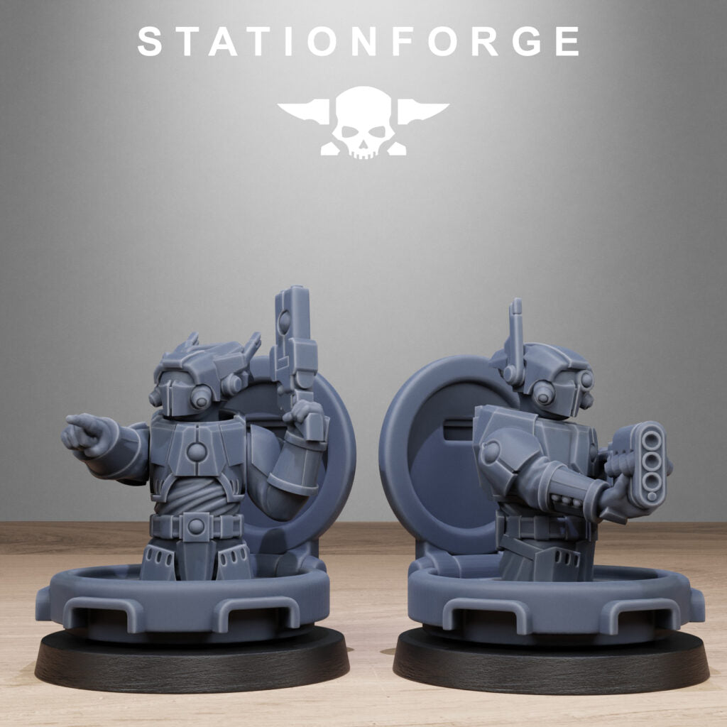 Imperial Army Tank Commanders, proxy miniature, 28mm heroic scale unpainted resin, view 7