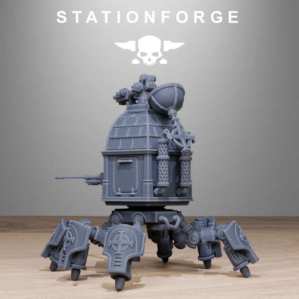 Imperial Army Crawler, proxy miniature, vehicle, 28mm heroic scale unpainted resin, view 2