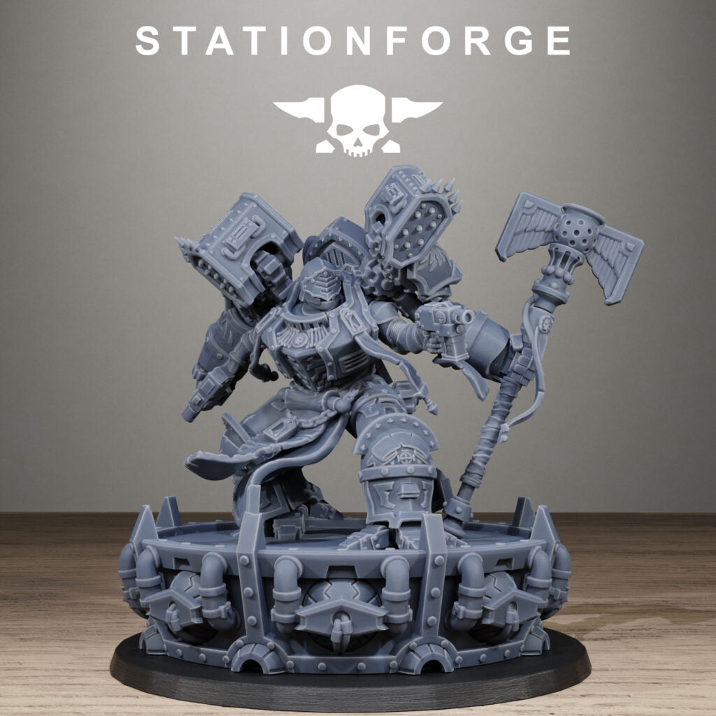 Imperial Army Dominium, proxy miniature, 28mm heroic scale unpainted resin, view 2
