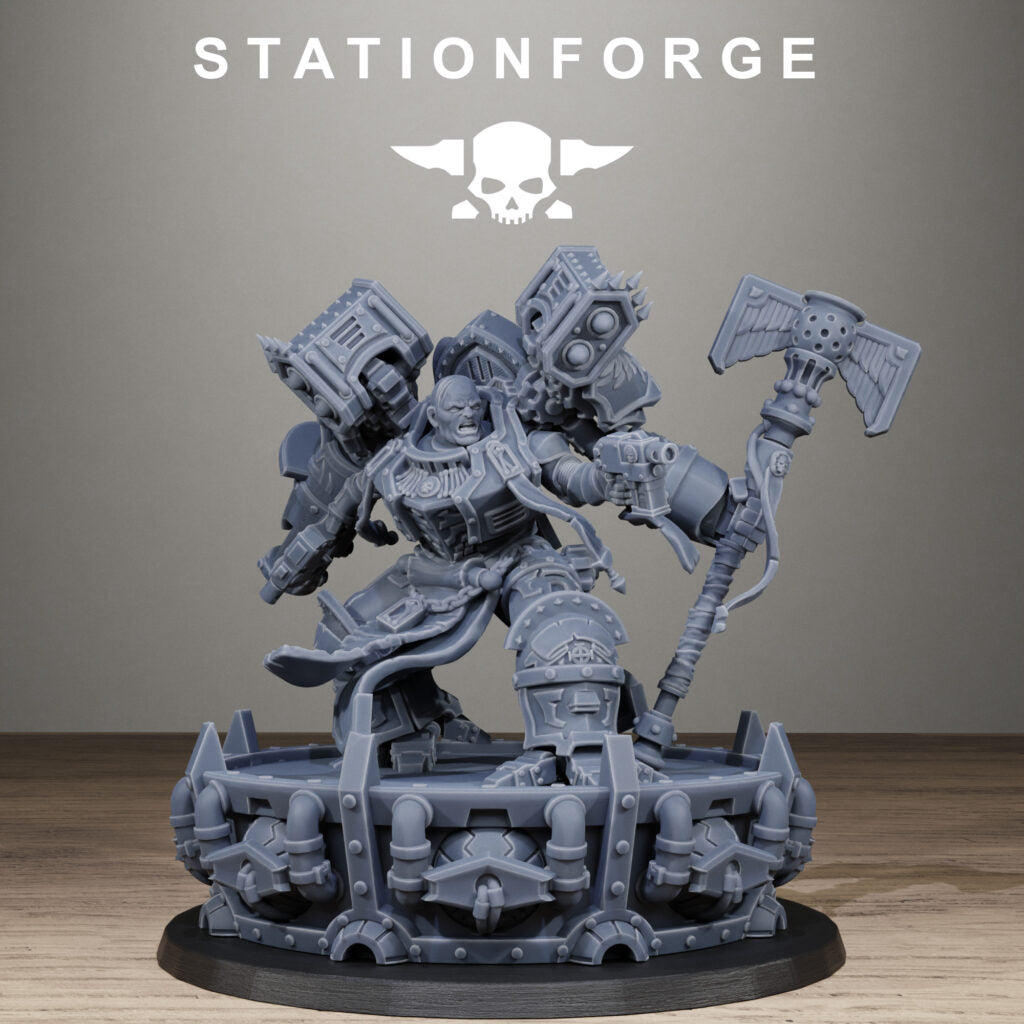 Imperial Army Dominium, proxy miniature, 28mm heroic scale unpainted resin, view 3