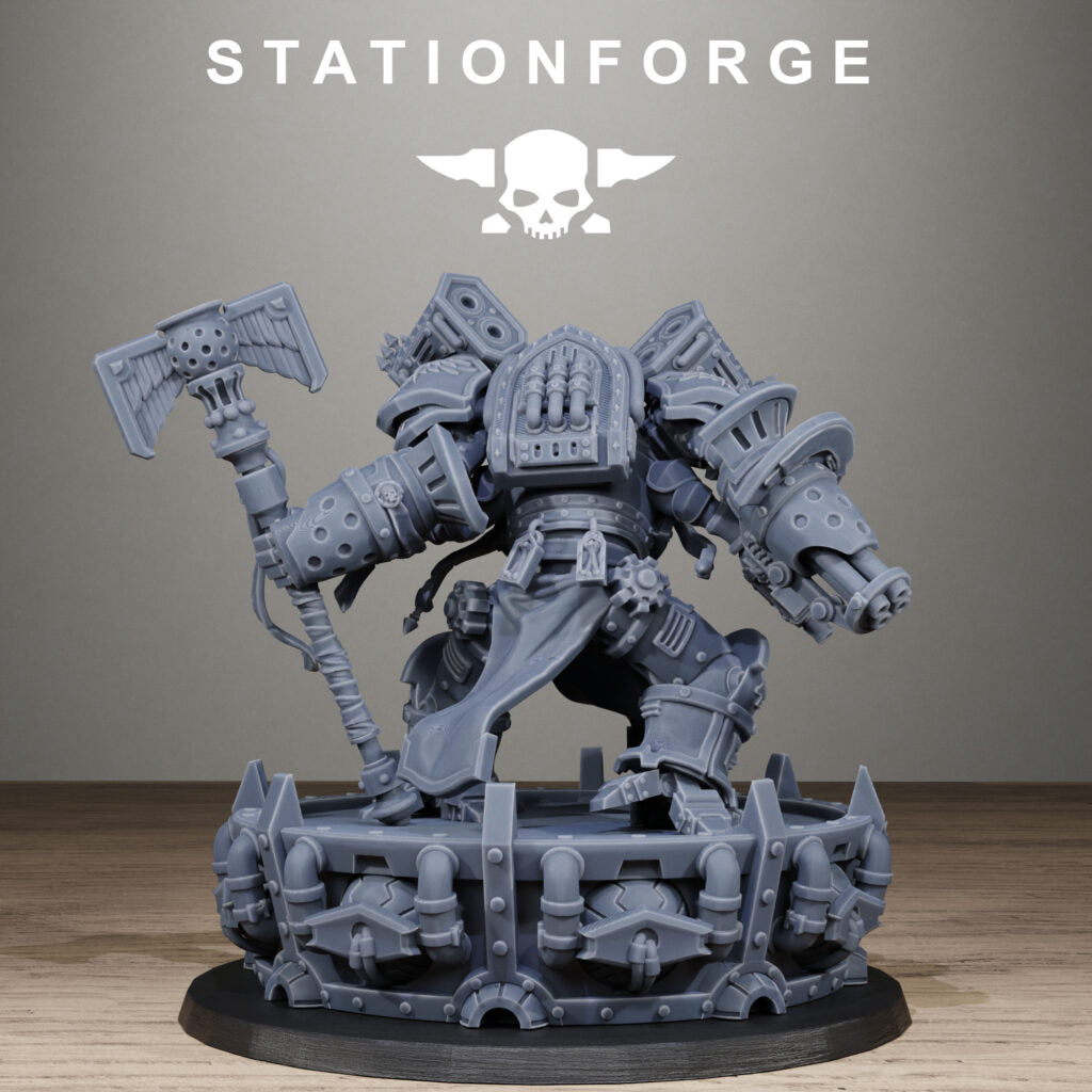 Imperial Army Dominium, proxy miniature, 28mm heroic scale unpainted resin, view 4