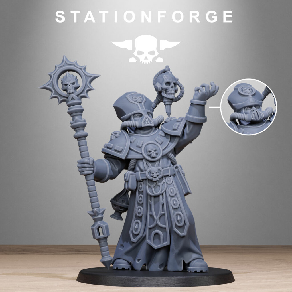 Imperial Army Priest, proxy miniature, character, 28mm heroic scale unpainted resin