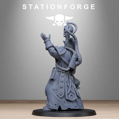 Imperial Army Priest, proxy miniature, character, 28mm heroic scale unpainted resin, view 4