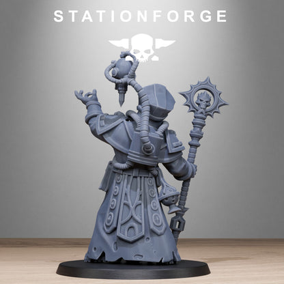 Imperial Army Priest, proxy miniature, character, 28mm heroic scale unpainted resin, view 5