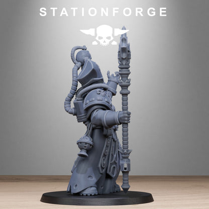 Imperial Army Priest, proxy miniature, character, 28mm heroic scale unpainted resin, view 7