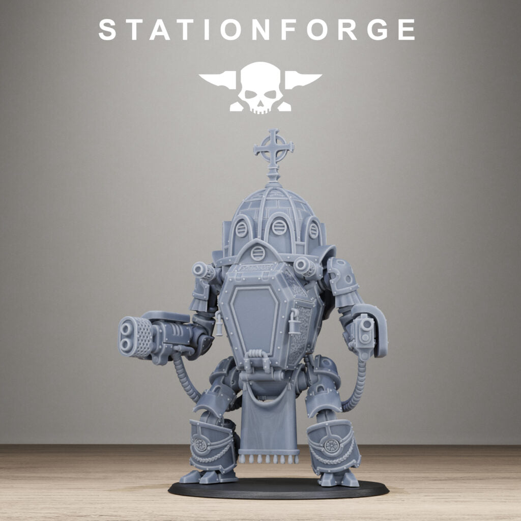 Imperial Army Reliquary (One Unit With All Options), proxy miniature, squad, 28mm heroic scale unpainted resin, view 2