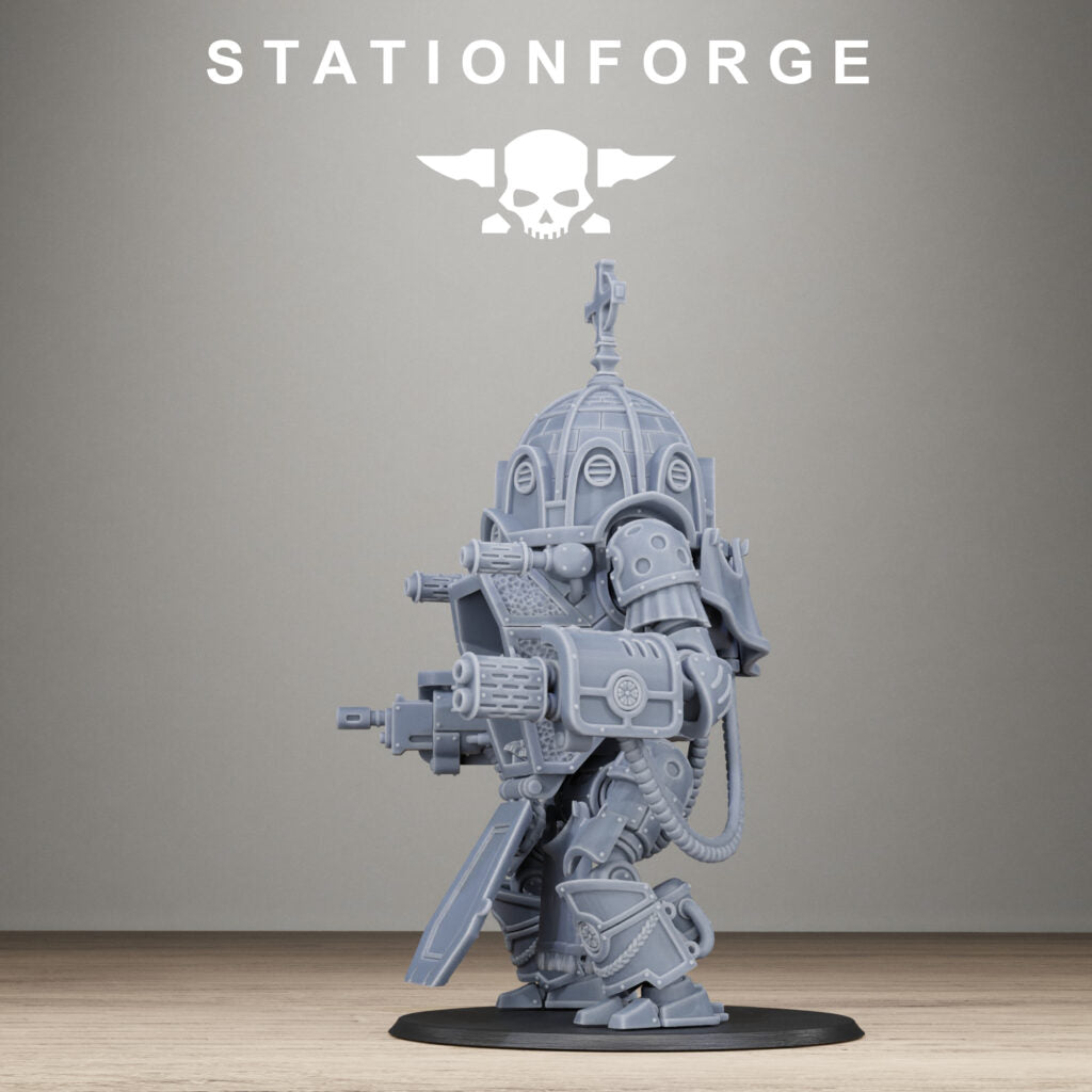 Imperial Army Reliquary (One Unit With All Options), proxy miniature, squad, 28mm heroic scale unpainted resin, view 4