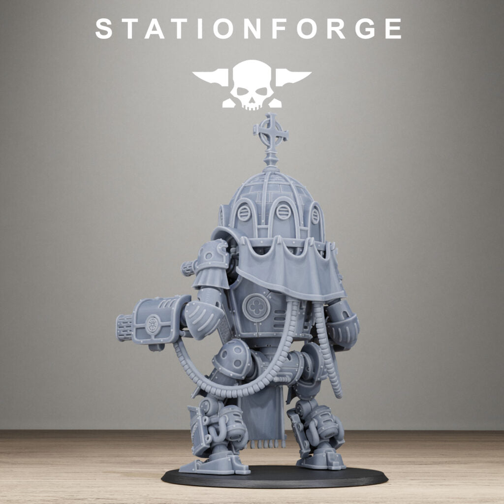 Imperial Army Reliquary (One Unit With All Options), proxy miniature, squad, 28mm heroic scale unpainted resin, view 5