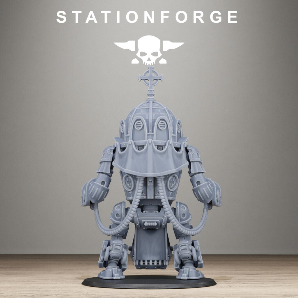 Imperial Army Reliquary (One Unit With All Options), proxy miniature, squad, 28mm heroic scale unpainted resin, view 6