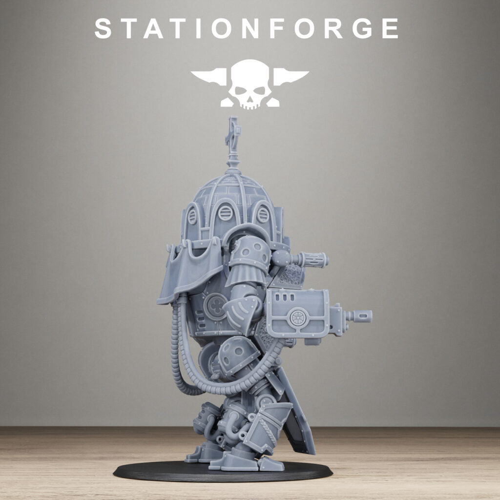 Imperial Army Reliquary (One Unit With All Options), proxy miniature, squad, 28mm heroic scale unpainted resin, view 8