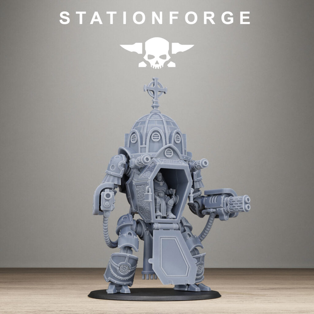 Imperial Army Reliquary (One Unit With All Options), proxy miniature, squad, 28mm heroic scale unpainted resin, view 9