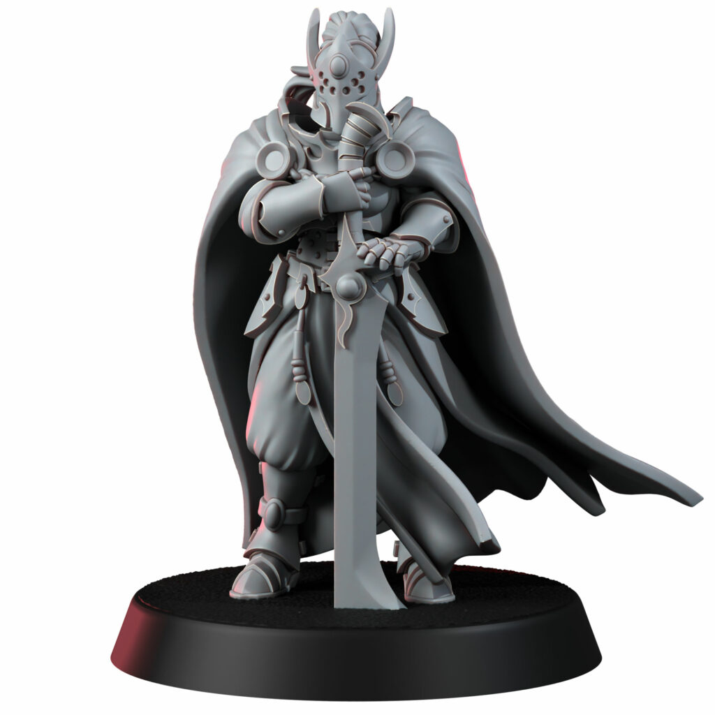 Pleasure Knights Khadessa Varn, proxy miniature, 28mm heroic scale unpainted resin